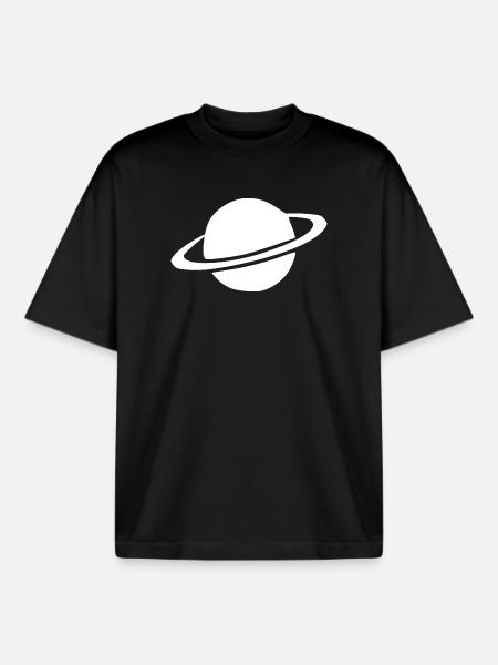 Space Astronaut Gift - Boxy Heavyweight Unisex Organic T-Shirt by Stanley/Stella - black