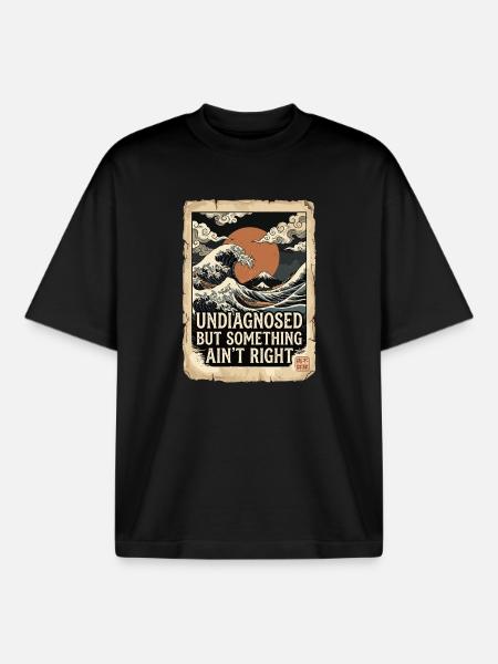 Not diagnosed, but something is wrong - Boxy Heavyweight Unisex Organic T-Shirt by Stanley/Stella - black