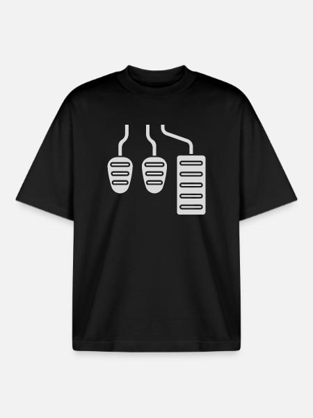 Manueller Schalthebel – Pedale - Boxy Heavyweight Unisex Organic T-Shirt von Stanley/Stella - Schwarz