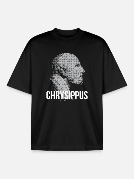 Chrysippus Bust Silhouette - Boxy Heavyweight Unisex Organic T-Shirt by Stanley/Stella - black