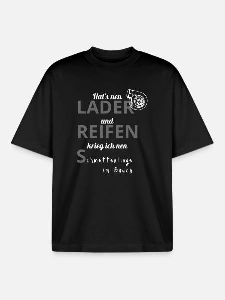 Lader und Reifen - Boxy Heavyweight Unisex Organic T-Shirt von Stanley/Stella - Schwarz