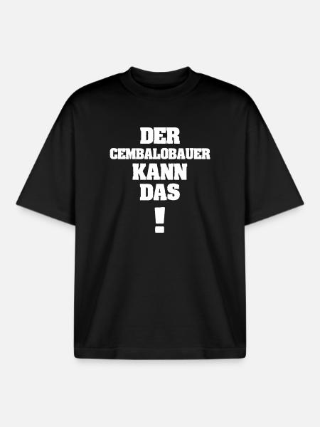 Geschenk für Cembalobauer - Boxy Heavyweight Unisex Organic T-Shirt von Stanley/Stella - Schwarz
