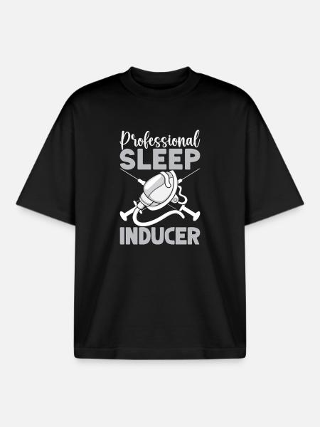 Anesthesiologist Sleep Inducer Anesthesia - Boxy Heavyweight Unisex Organic T-Shirt by Stanley/Stella - black