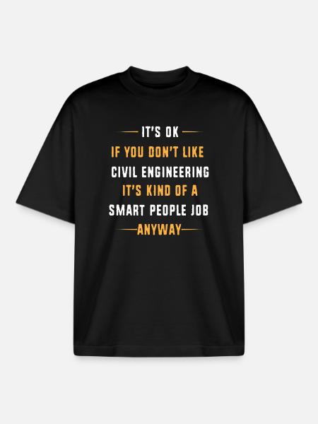 Bau Ingenieur Baustelle Bauarbeiter - Boxy Heavyweight Unisex Organic T-Shirt von Stanley/Stella - Schwarz