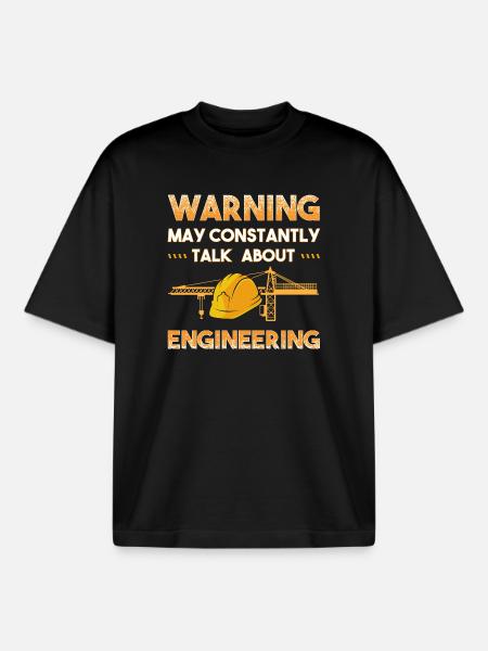 Bau Ingenieur Baustelle Bauarbeiter - Boxy Heavyweight Unisex Organic T-Shirt von Stanley/Stella - Schwarz