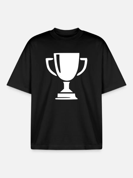 Cup Victory Gift Sportsman - Boxy Heavyweight Unisex Organic T-Shirt by Stanley/Stella - black