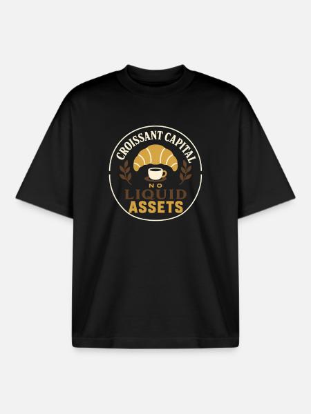 old money - Boxy Heavyweight Unisex Organic T-Shirt by Stanley/Stella - black