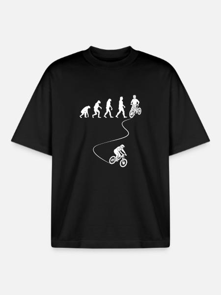 Bicycle Evolution - Boxy Heavyweight Unisex Organic T-Shirt by Stanley/Stella - black