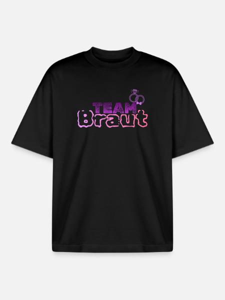 Team Bride - Boxy Heavyweight Unisex Organic T-Shirt by Stanley/Stella - black