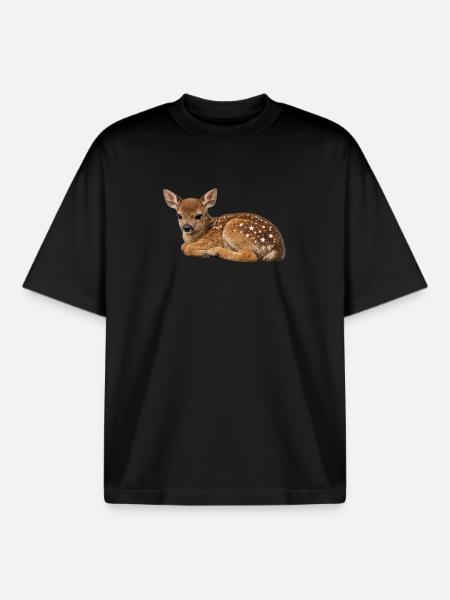Starspots Fawn - Boxy Heavyweight Unisex Organic T-Shirt by Stanley/Stella - black