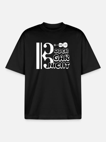 Bratsche - Bassschlüssel oder gar nicht - Boxy Heavyweight Unisex Organic T-Shirt von Stanley/Stella - Schwarz