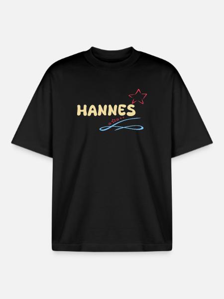 Avec Hannes - T-shirt unisexe boxy épais biologique Stanley/Stella - noir