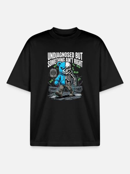 Not diagnosed, but something is wrong - Boxy Heavyweight Unisex Organic T-Shirt by Stanley/Stella - black