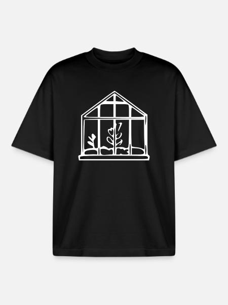 Gewächshaus Garten Gärtner Geschenk - Boxy Heavyweight Unisex Organic T-Shirt von Stanley/Stella - Schwarz