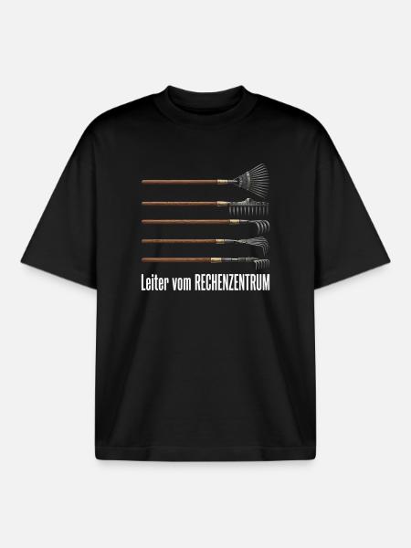 Rechenzentrum Design Gartengeräte Rechen Leiter - Boxy Heavyweight Unisex Organic T-Shirt von Stanley/Stella - Schwarz