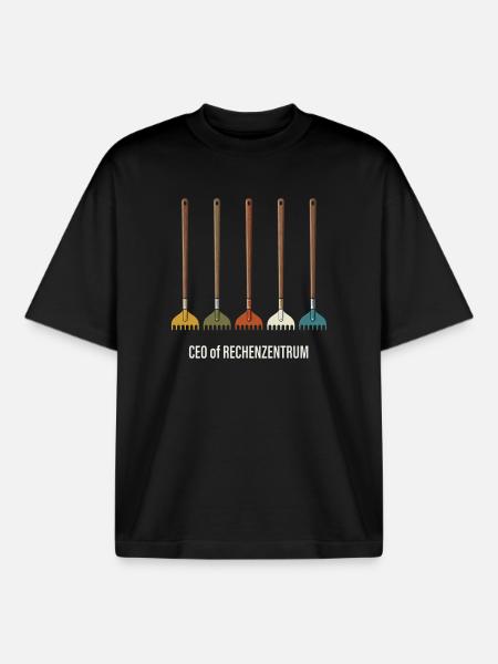 Rechenzentrum Gartenarbeit Landschaftsgärtner - Boxy Heavyweight Unisex Organic T-Shirt von Stanley/Stella - Schwarz