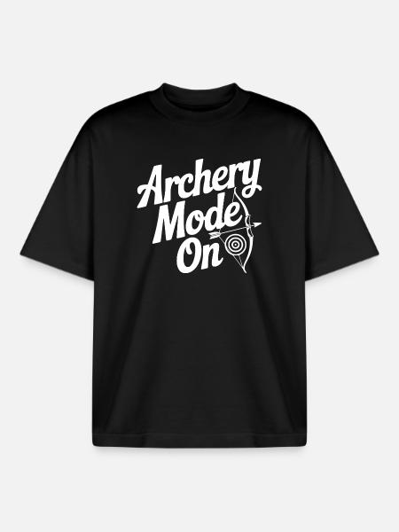 Archery Mode On - Boxy Heavyweight Unisex Organic T-Shirt by Stanley/Stella - black