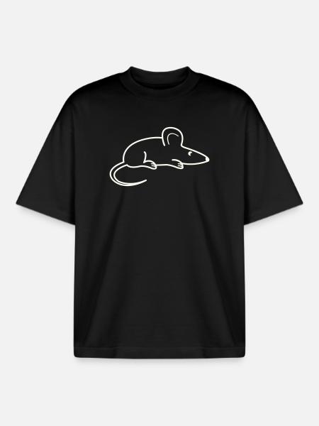animal souris - T-shirt unisexe boxy épais biologique Stanley/Stella - noir