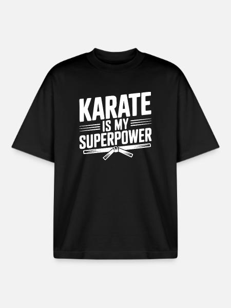 Karate Is My Superpower - Boxy Heavyweight Unisex Organic T-Shirt by Stanley/Stella - black