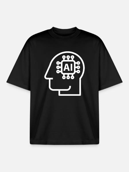 Ai, Artificial Intelligence, AI Technology - Boxy Heavyweight Unisex Organic T-Shirt by Stanley/Stella - black