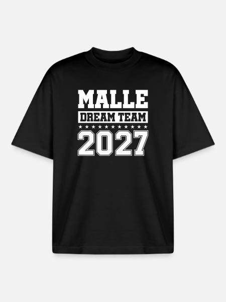 MALLE DREAM TEAM 2027 - Boxy Heavyweight Unisex Organic T-Shirt by Stanley/Stella - black