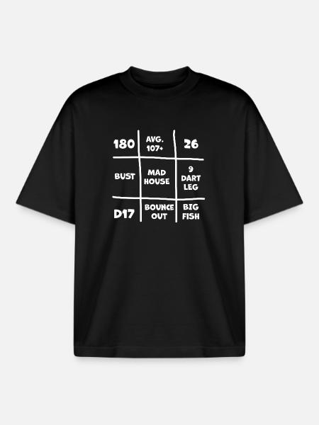 Dart-BingDartGo - Boxy Heavyweight Unisex Organic T-Shirt by Stanley/Stella - black