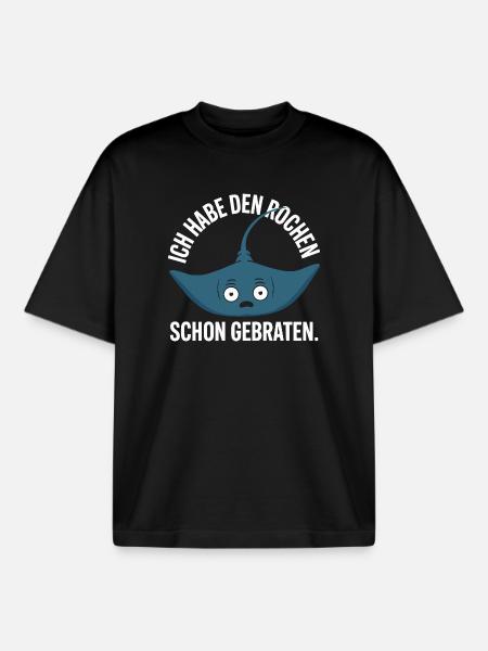 Rochen Schon Gebraten Stachelrochen Manta Rochen - Boxy Heavyweight Unisex Organic T-Shirt von Stanley/Stella - Schwarz