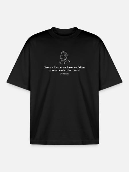Nietzsche-Zitat - Boxy Heavyweight Unisex Organic T-Shirt von Stanley/Stella - Schwarz