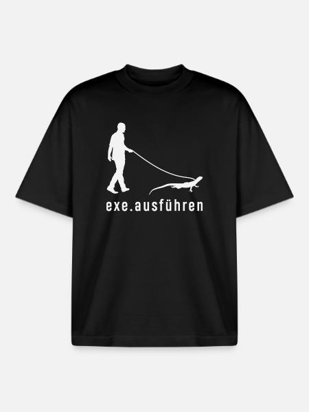Exe Ausführen Informatiker - Boxy Heavyweight Unisex Organic T-Shirt von Stanley/Stella - Schwarz