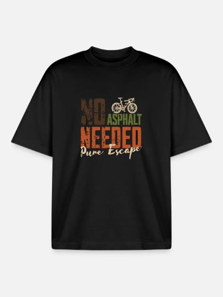 No Asphalt Needed Escape - Boxy Heavyweight Unisex Organic T-Shirt by Stanley/Stella - black