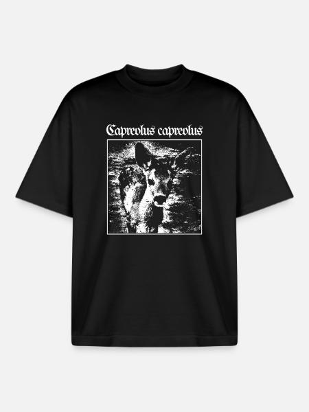 Capreolus capreolus - Boxy Heavyweight Unisex Organic T-Shirt by Stanley/Stella - black