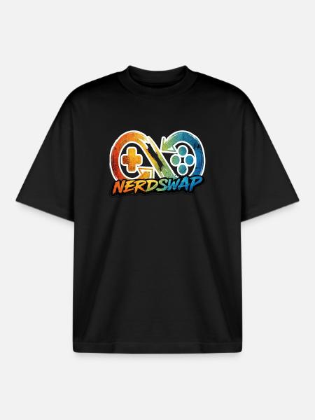 NerdSwap Gaming Merch - Boxy Heavyweight Unisex Organic T-Shirt by Stanley/Stella - black