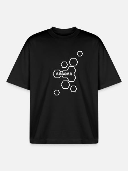 Gift for Ansgar - Boxy Heavyweight Unisex Organic T-Shirt by Stanley/Stella - black