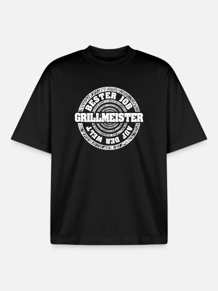 Profession: Grill Master - Boxy Heavyweight Unisex Organic T-Shirt by Stanley/Stella - black