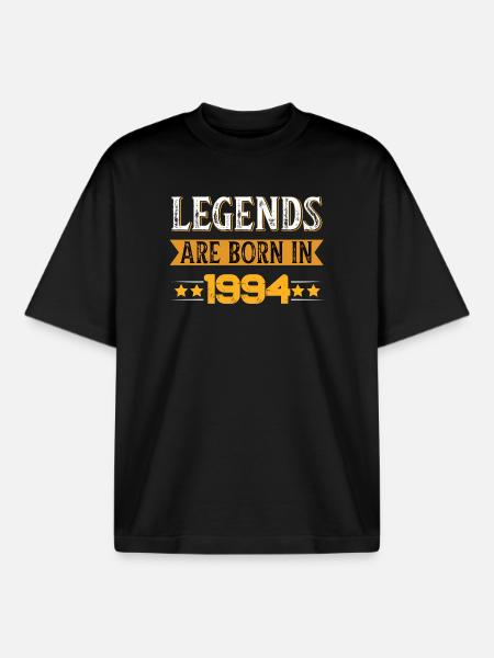 Birthday born in 1994 - Boxy Heavyweight Unisex Organic T-Shirt by Stanley/Stella - black