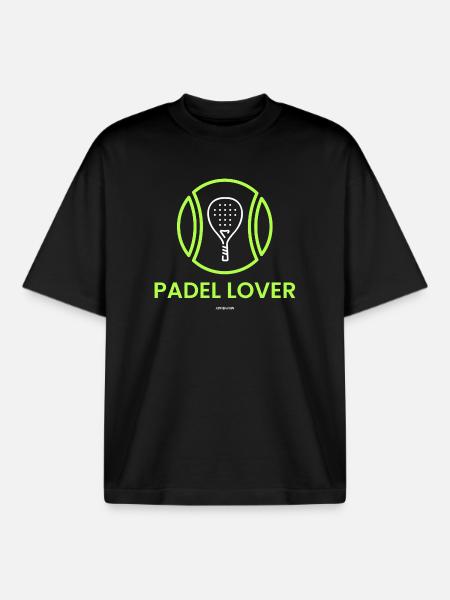 Padel Lover - Boxy Heavyweight Unisex Organic T-Shirt by Stanley/Stella - black