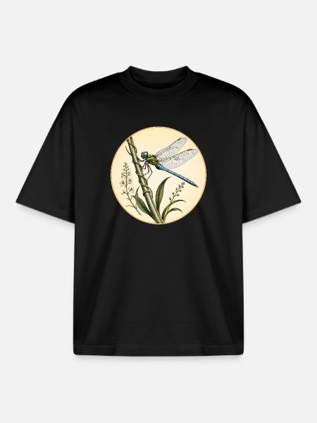 Libellen-Kaiser Anax Imperator - Boxy Heavyweight Unisex Organic T-Shirt von Stanley/Stella - Schwarz