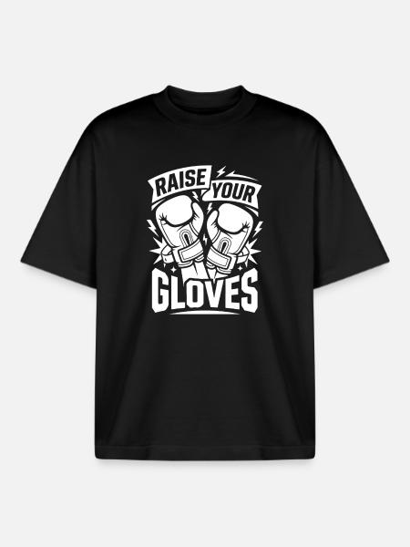 Raise Your Boxing Gloves - Boxy Heavyweight Unisex Organic T-Shirt by Stanley/Stella - black