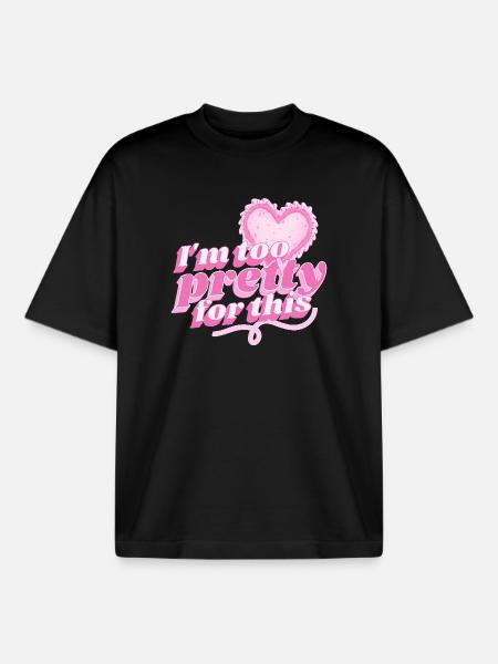 Pretty Ladies - Boxy Heavyweight Unisex Organic T-Shirt by Stanley/Stella - black