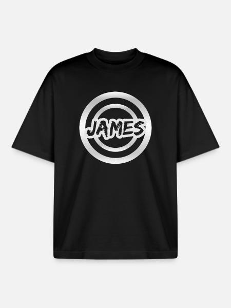 James - Boxy Heavyweight Unisex Organic T-Shirt by Stanley/Stella - black