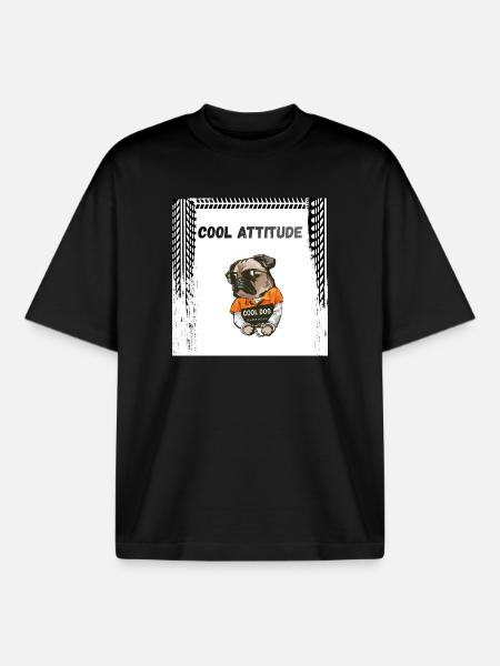 Dog - Boxy Heavyweight Unisex Organic T-Shirt by Stanley/Stella - black