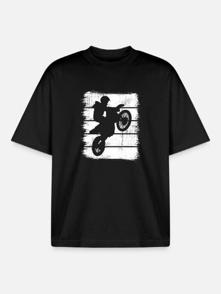 Motocross - Boxy Heavyweight Unisex Organic T-Shirt by Stanley/Stella - black