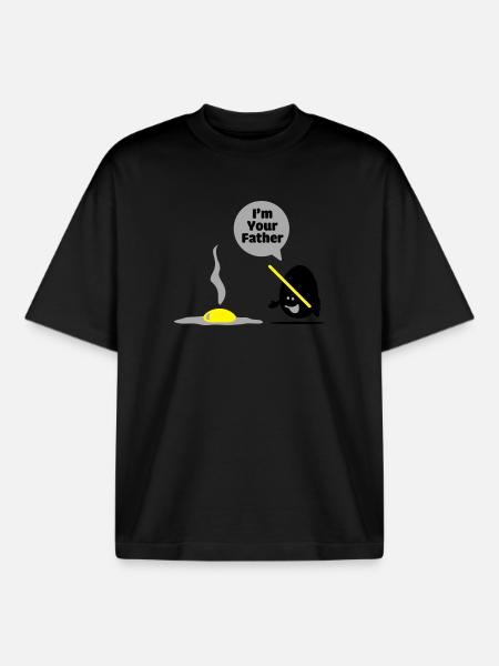 egg vader - Boxy Heavyweight Unisex Organic T-Shirt by Stanley/Stella - black