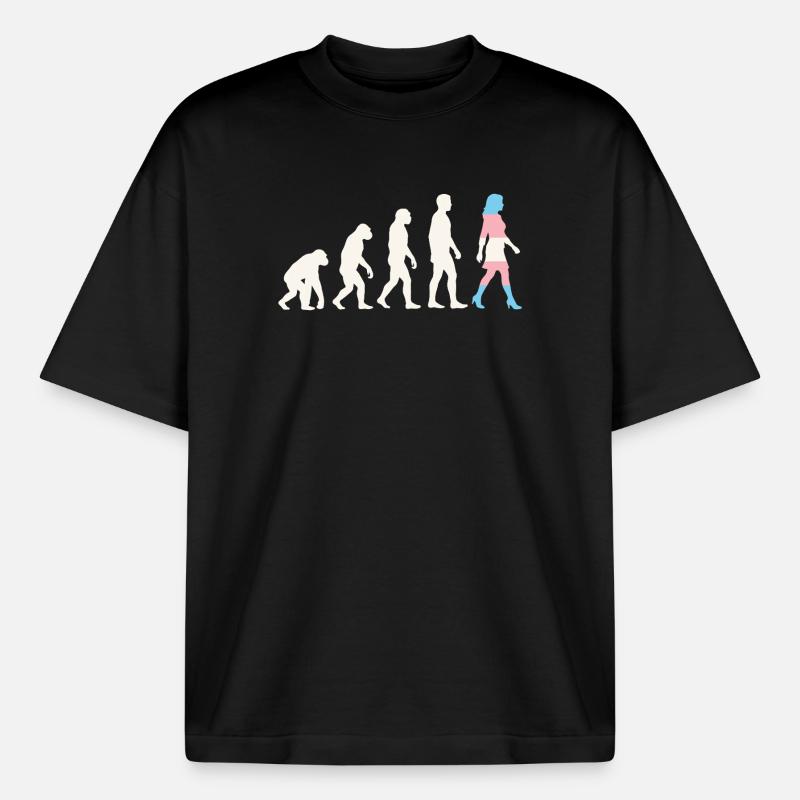LGBTQ-Pride-Monat – Trans-Evolution - Boxy Heavyweight Unisex Organic T-Shirt von Stanley/Stella - Schwarz
