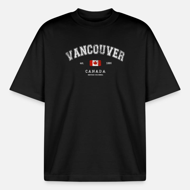 Vancouver Canada - Boxy Heavyweight Unisex Organic T-Shirt von Stanley/Stella - Schwarz