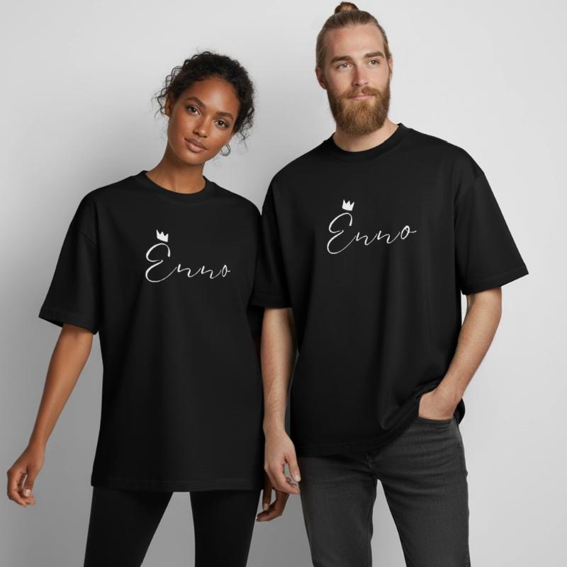 Enno Nom avec E Nom de garçon Garçon Naissance Bébé Garçon T-shirt unisexe boxy épais biologique Stanley/Stella