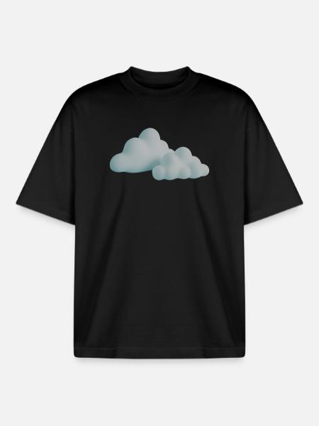 Wolkendesign Sonnenuntergangsfarben - Boxy Heavyweight Unisex Organic T-Shirt von Stanley/Stella - Schwarz