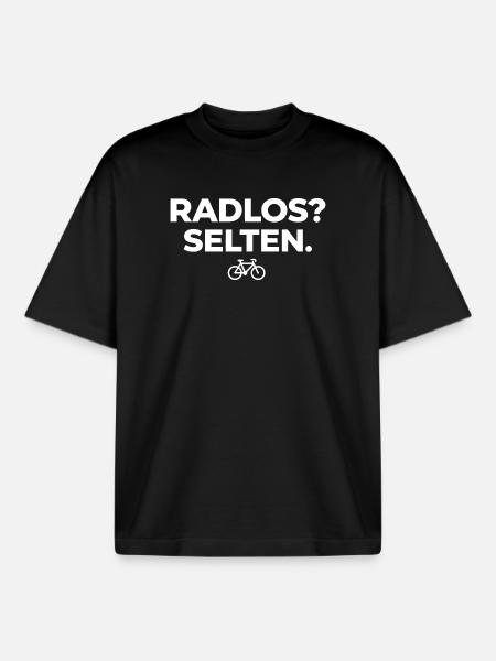 Wheelless? Rarely. – Bicycle Statement Shirt - Boxy Heavyweight Unisex Organic T-Shirt by Stanley/Stella - black