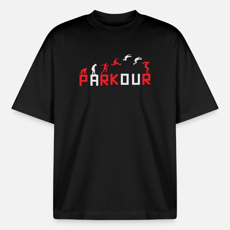 Evolution des Running Sequence Designs - Heavyweight Unisex Boxy T-Shirt von stanley/stella	 - Schwarz