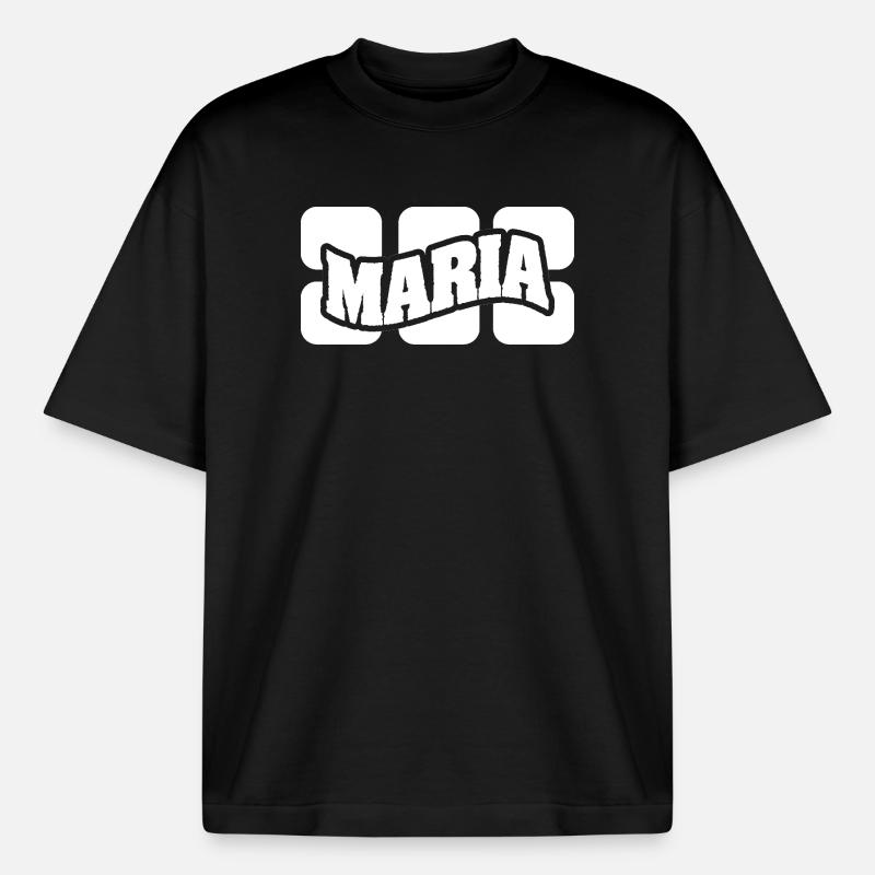 Maria - Heavyweight Boxy Unisex T-Shirt by Stanley/Stella - black